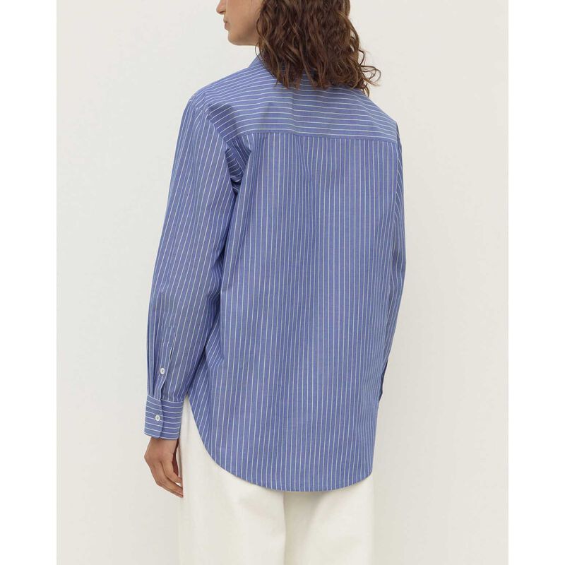 Assembly Label Anais Stripe Long Sleeve Shirt Blue/White Stripe image number 1